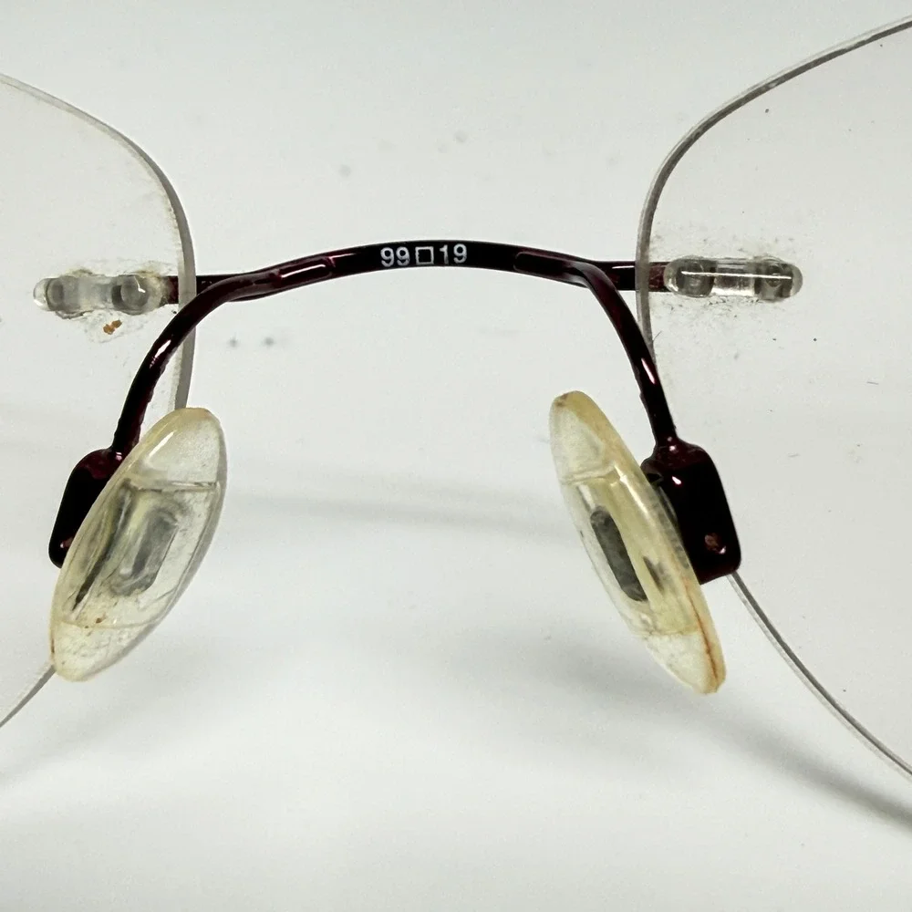 Charmant CH8600E WI Rimless Beta Titanium Eyeglasses Frames‎ 99-19-140 Burgundy